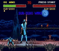 une photo d'Ã©cran de Mortal Kombat 2 sur Nintendo Super Nes